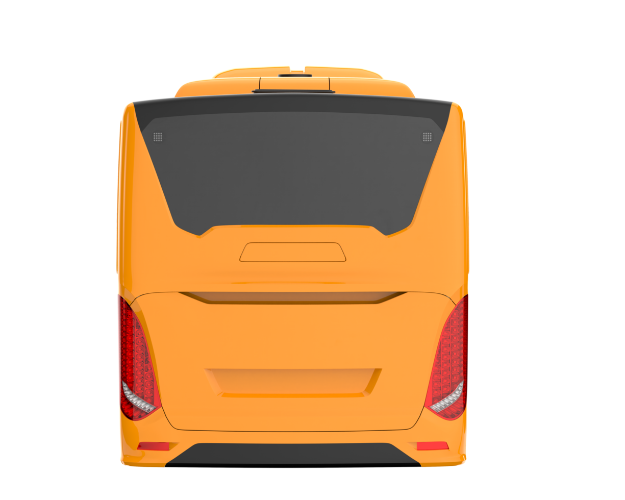 City bus isolated on transparent background. 3d rendering - illustration png