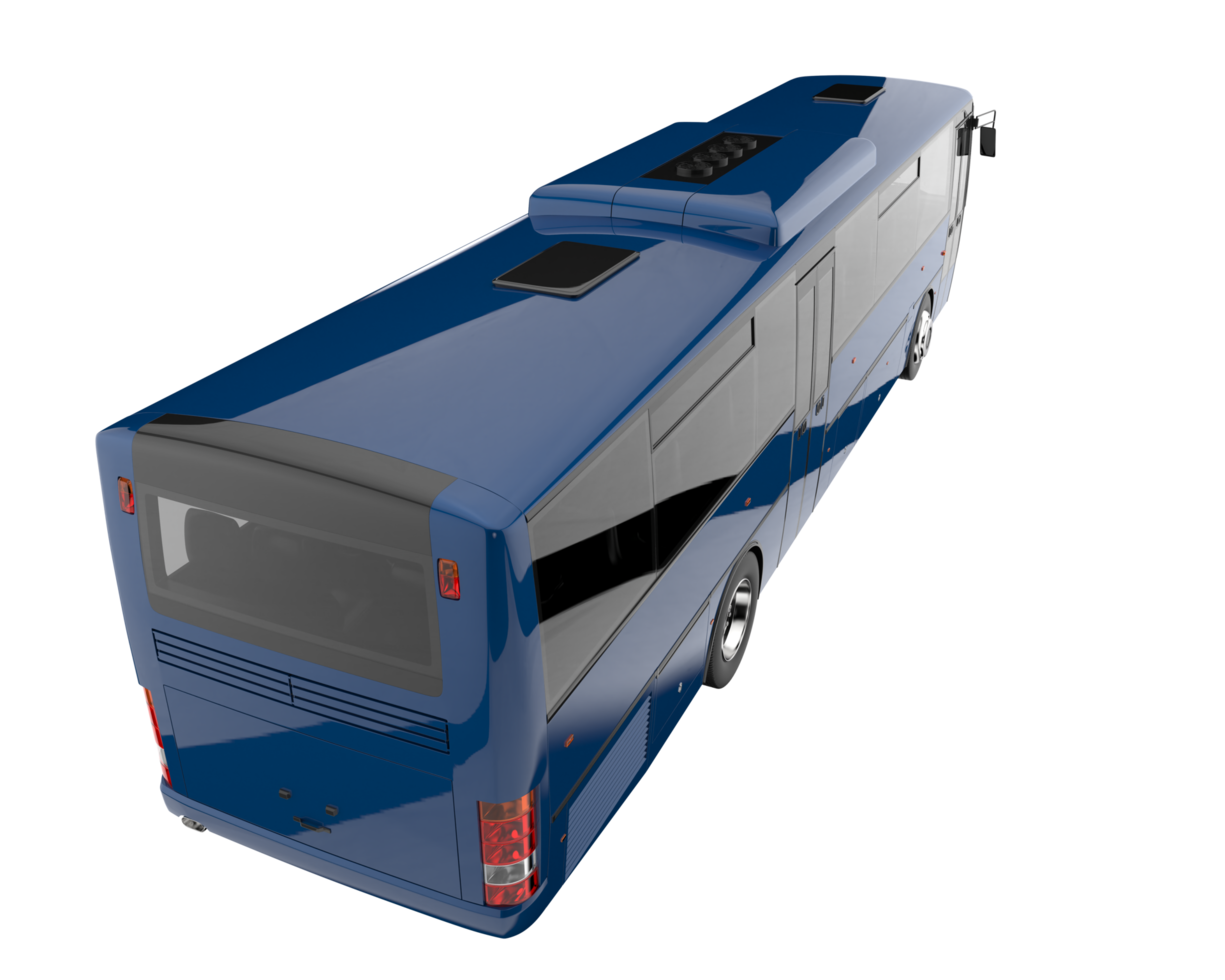 City bus isolated on transparent background. 3d rendering - illustration png