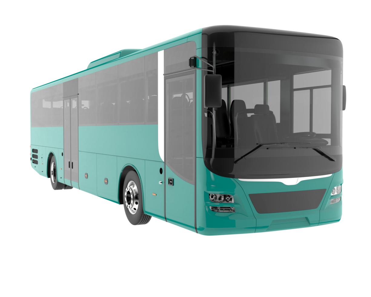 City bus isolated on transparent background. 3d rendering - illustration png