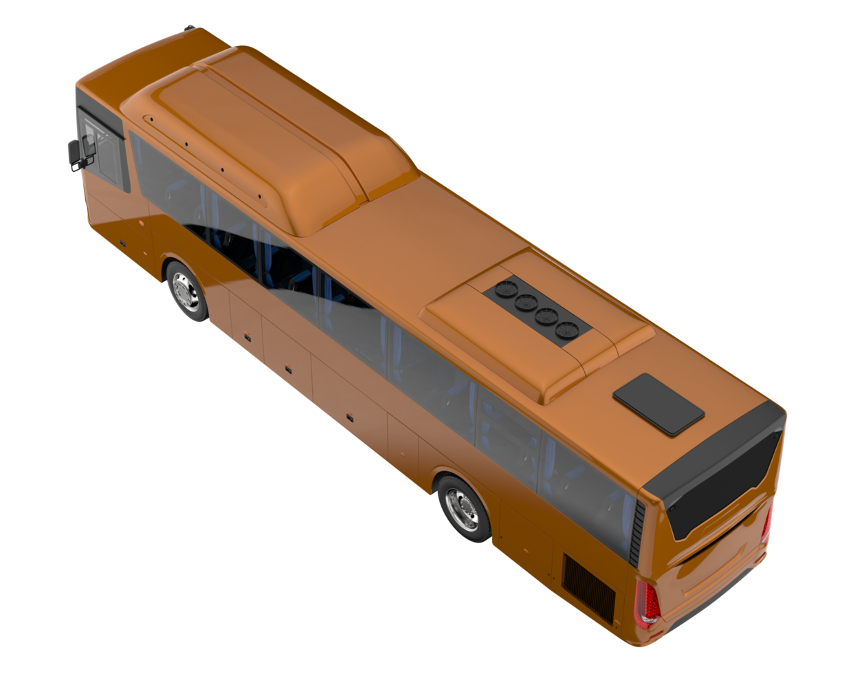 City bus isolated on transparent background. 3d rendering - illustration png