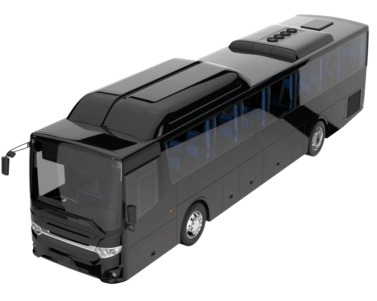 City bus isolated on transparent background. 3d rendering - illustration png