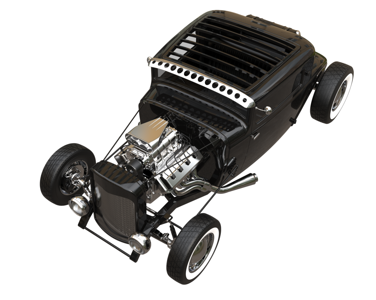Modern car isolated on transparent background. 3d rendering - illustration png