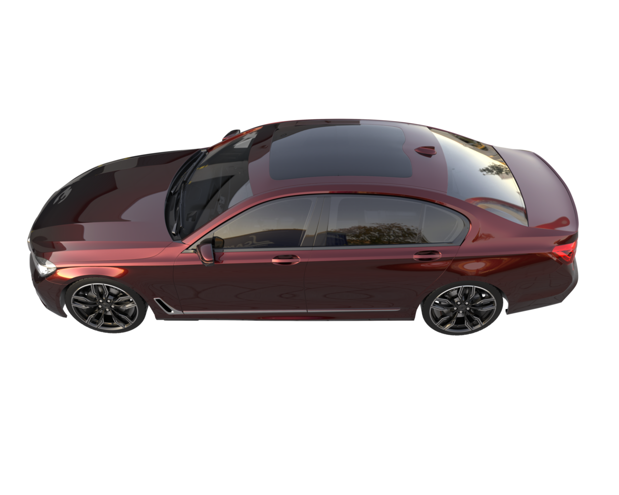 Modern car isolated on transparent background. 3d rendering - illustration png