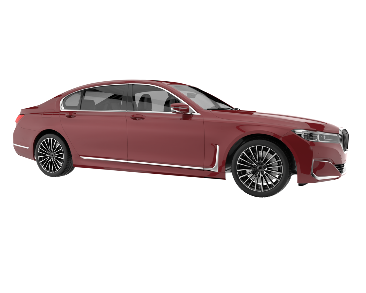Modern car isolated on transparent background. 3d rendering - illustration png