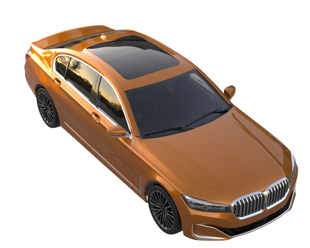Modern car isolated on transparent background. 3d rendering - illustration png