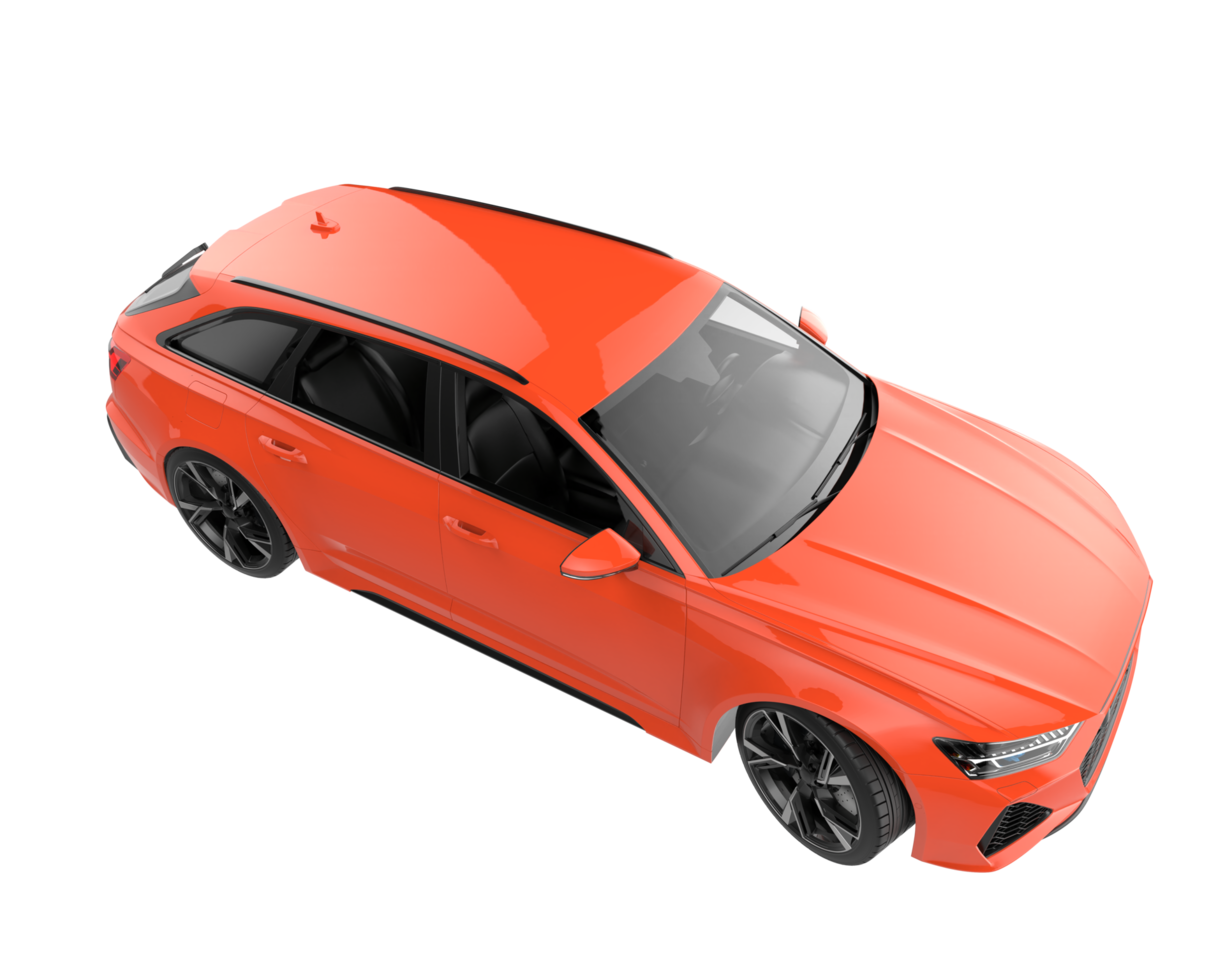 Modern car isolated on transparent background. 3d rendering - illustration png