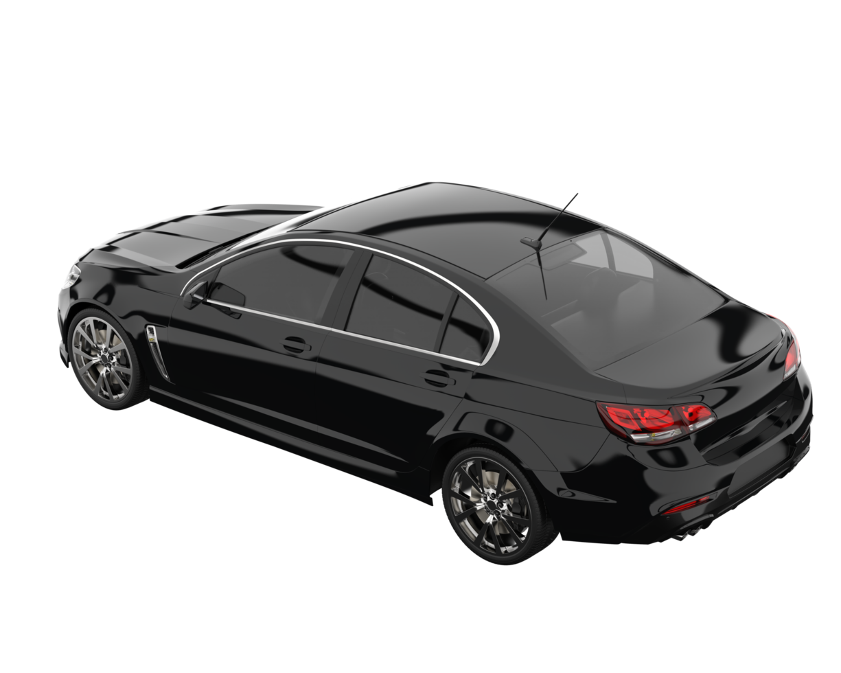 Modern car isolated on transparent background. 3d rendering - illustration png