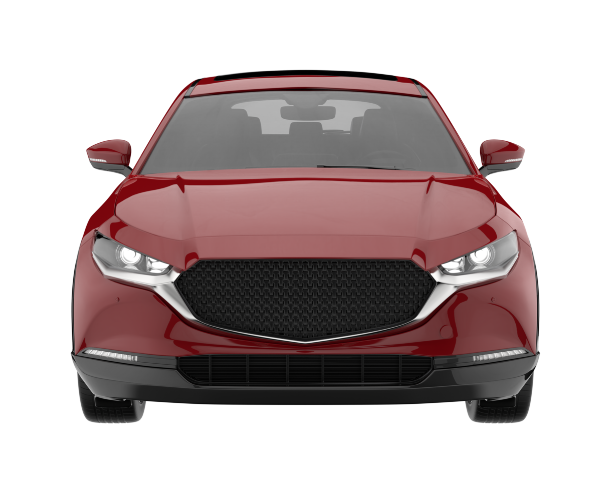 Modern car isolated on transparent background. 3d rendering - illustration png