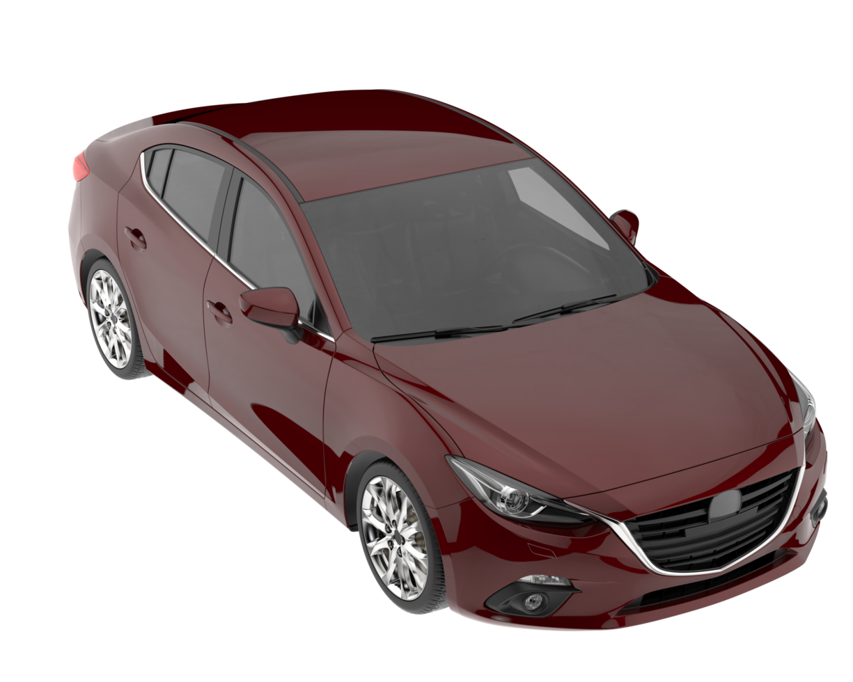 Modern car isolated on transparent background. 3d rendering - illustration png