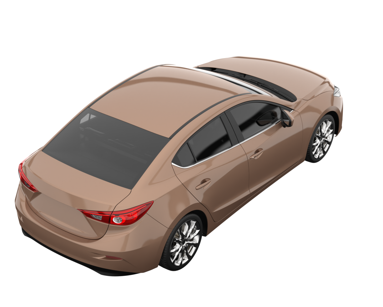 Modern car isolated on transparent background. 3d rendering - illustration png