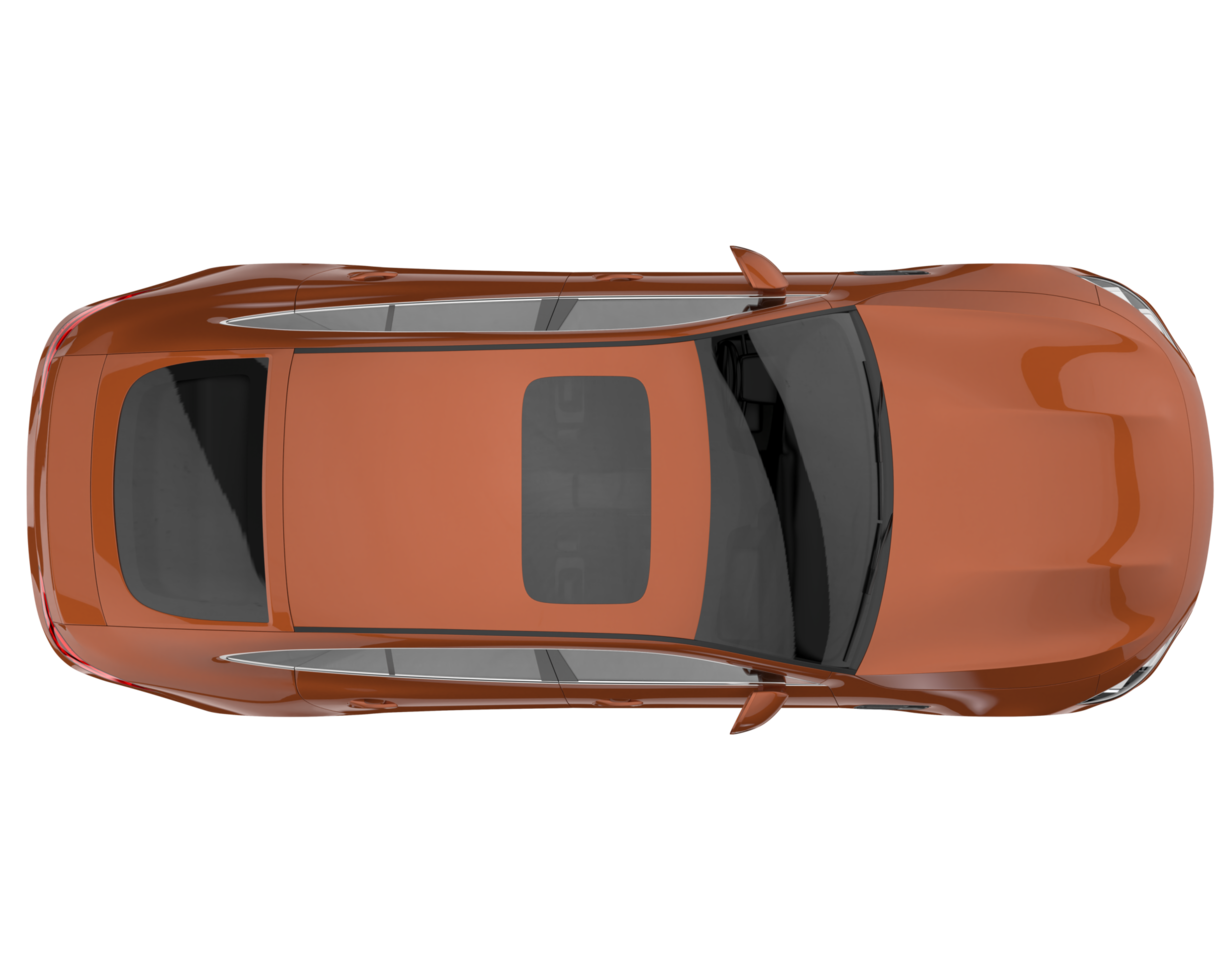 Modern car isolated on transparent background. 3d rendering - illustration png
