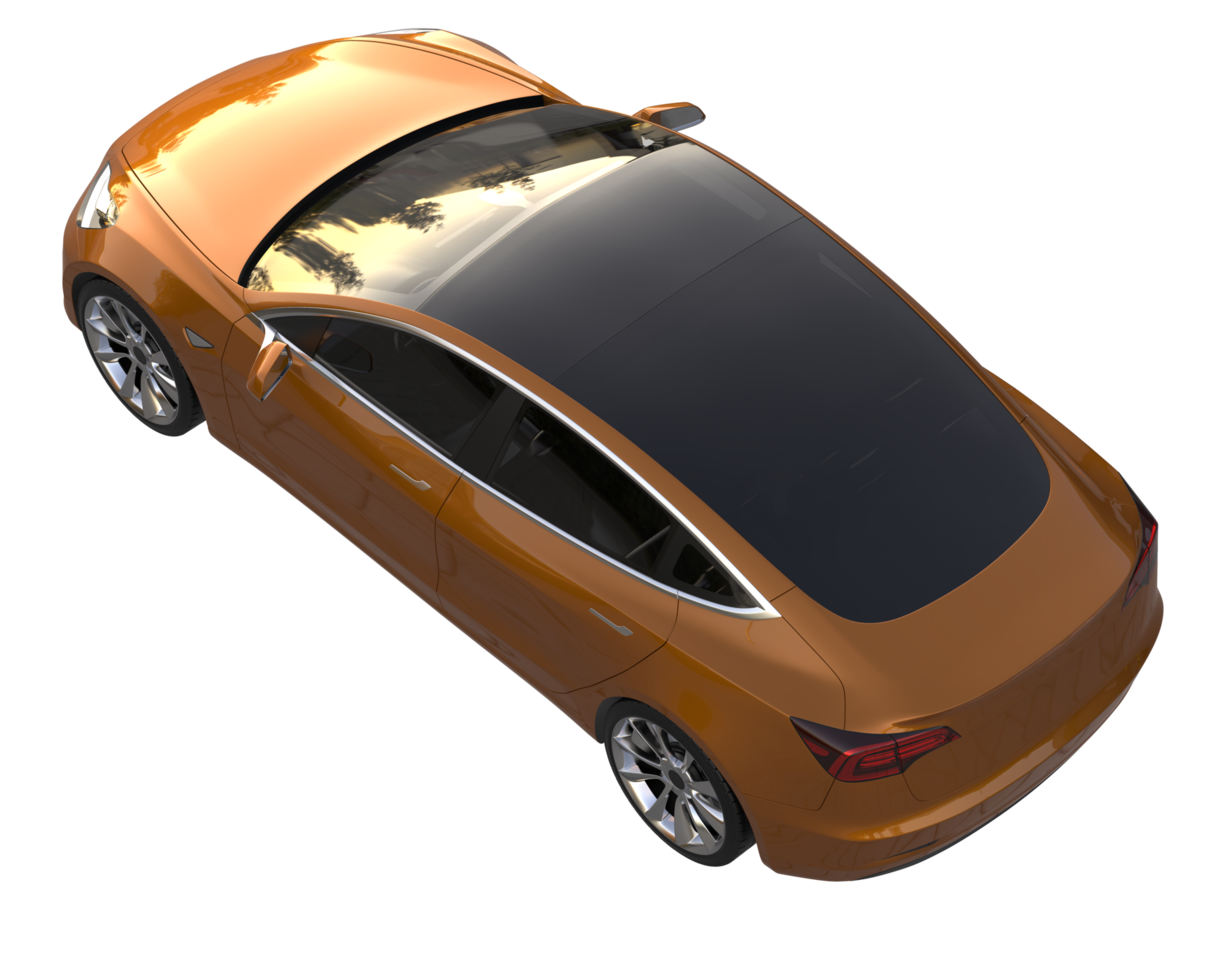 carro moderno isolado em fundo transparente. renderização 3D - ilustração png