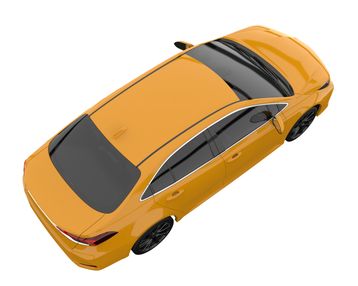Modern car isolated on transparent background. 3d rendering - illustration png