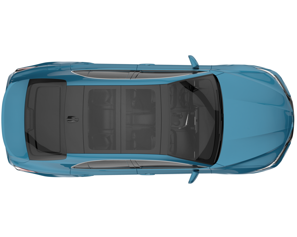 Modern car isolated on transparent background. 3d rendering - illustration png