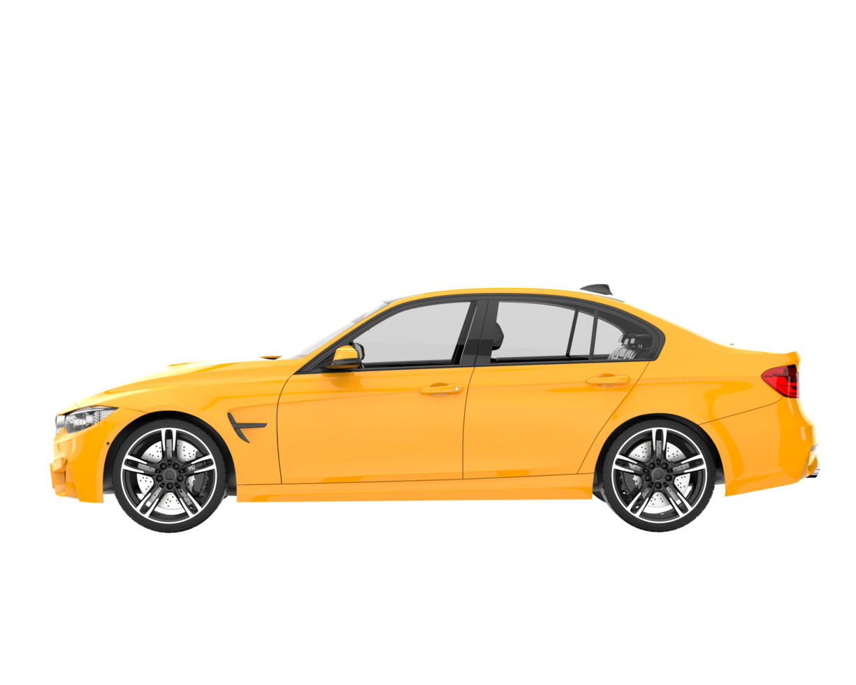 Modern car isolated on transparent background. 3d rendering - illustration png