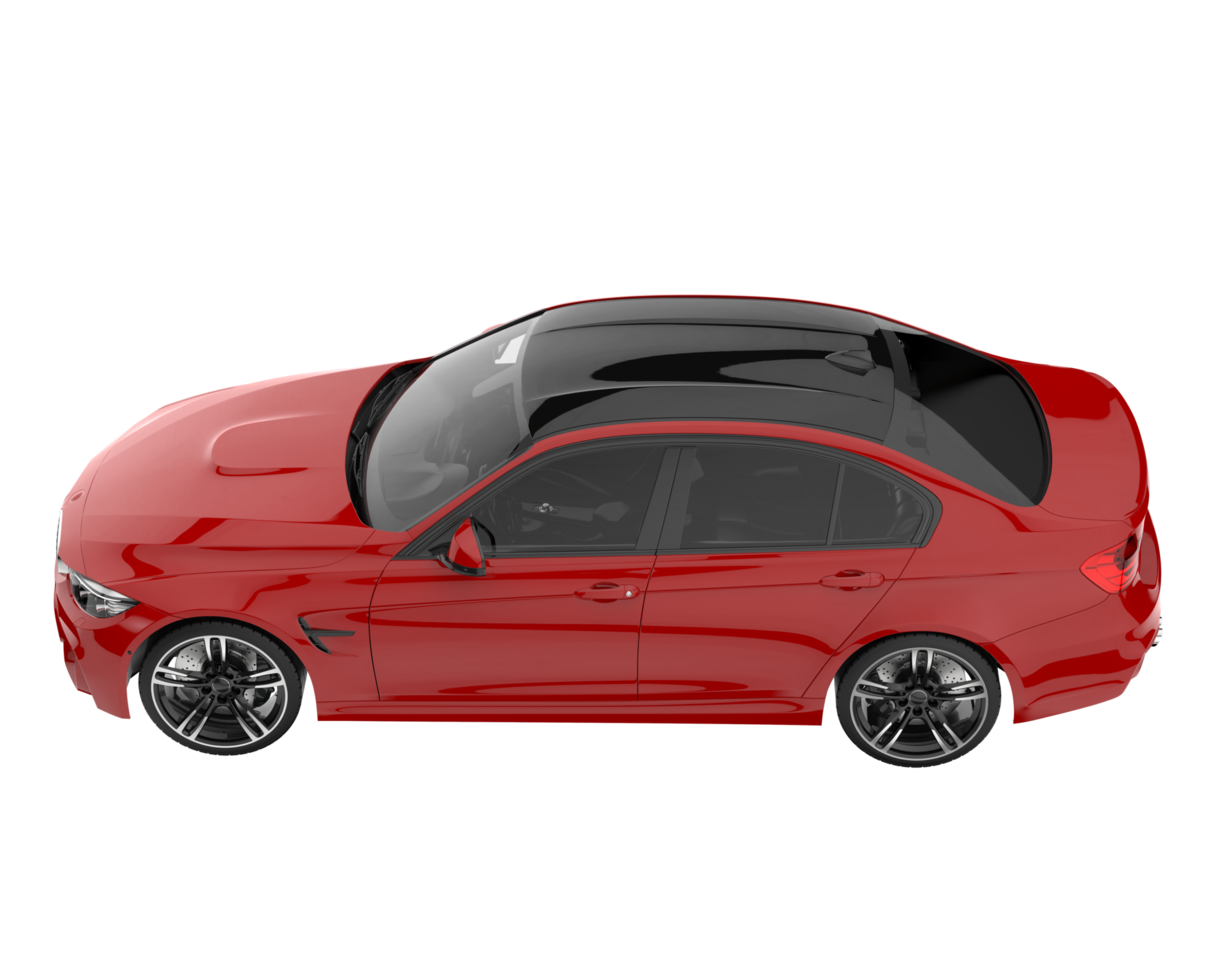 Modern car isolated on transparent background. 3d rendering - illustration png