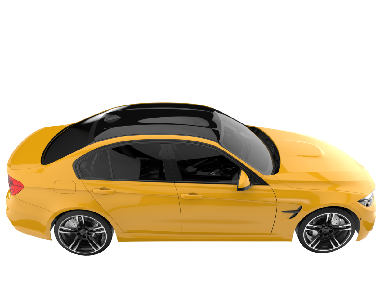 Modern car isolated on transparent background. 3d rendering - illustration png