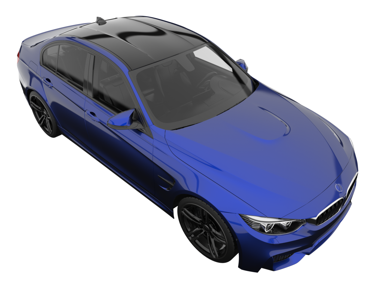 Modern car isolated on transparent background. 3d rendering - illustration png
