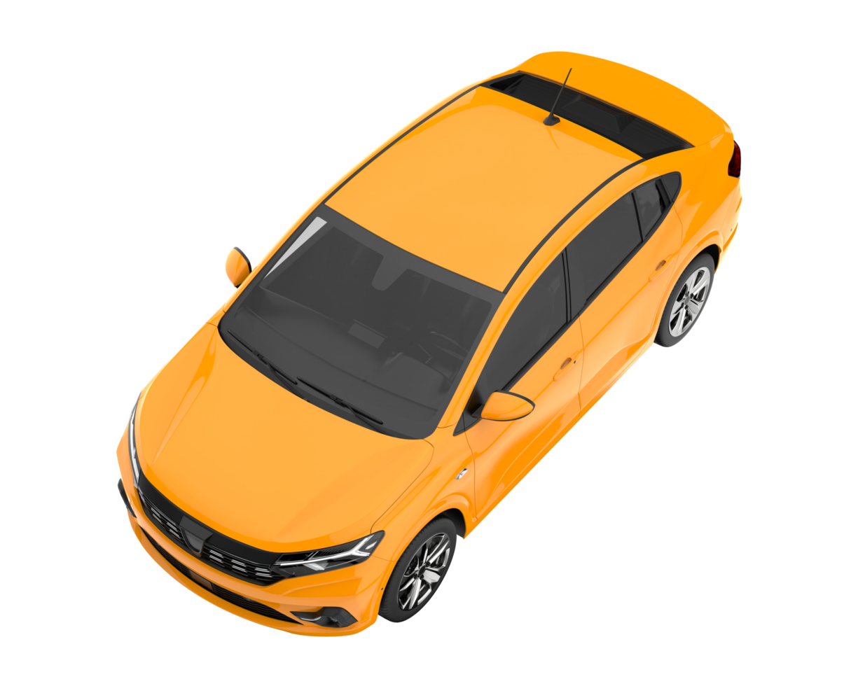 Modern car isolated on transparent background. 3d rendering - illustration png