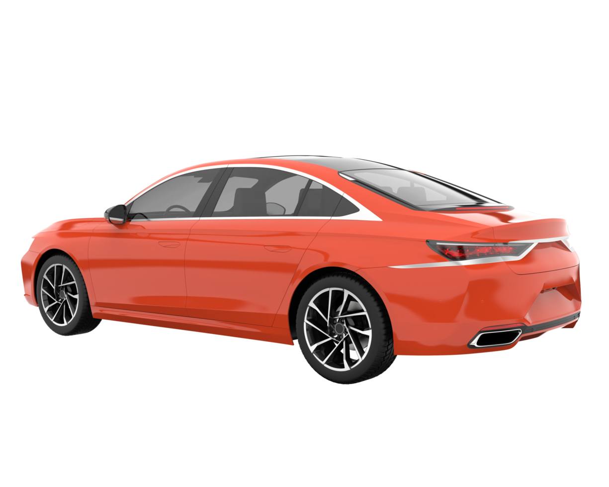 Modern car isolated on transparent background. 3d rendering - illustration png