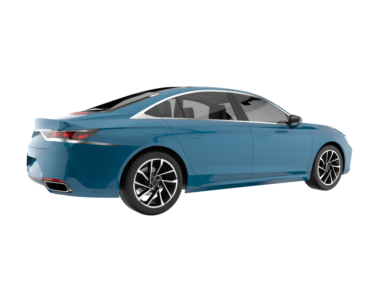 Modern car isolated on transparent background. 3d rendering - illustration png