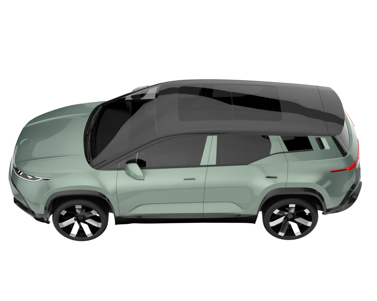 Modern car isolated on transparent background. 3d rendering - illustration png