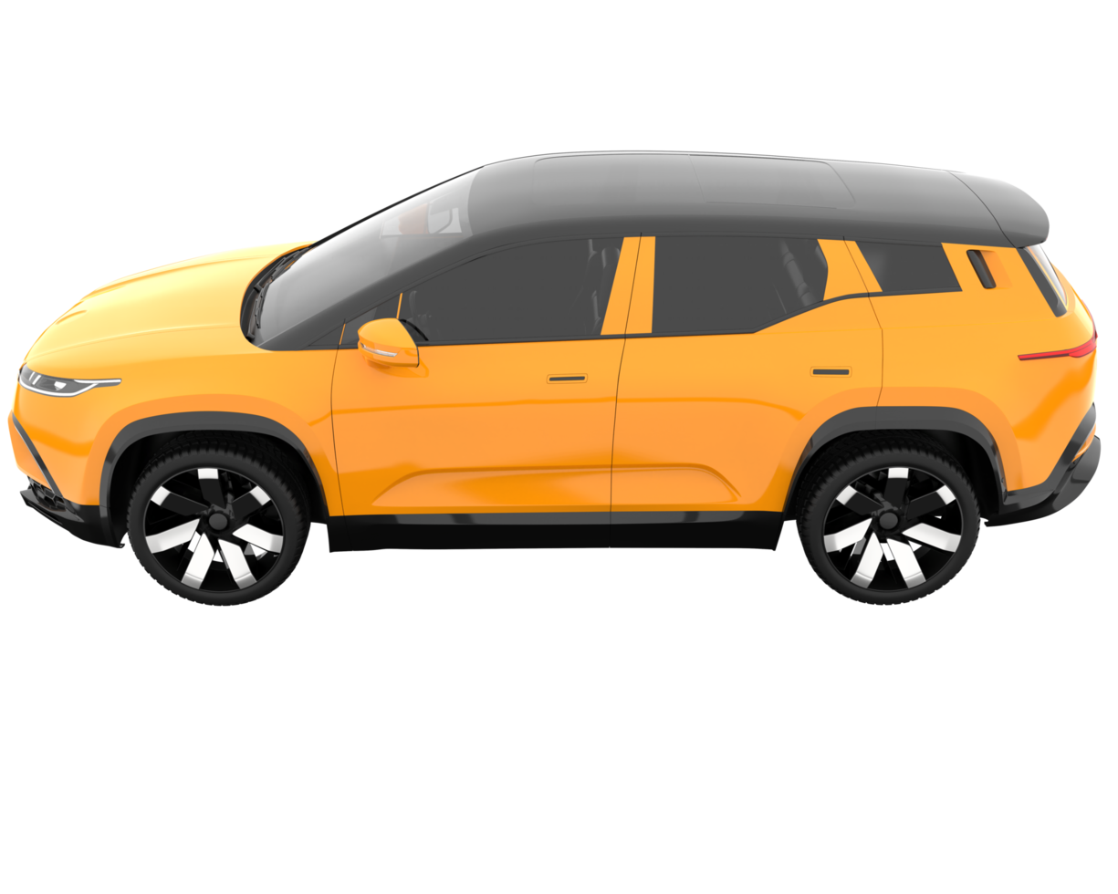 Modern car isolated on transparent background. 3d rendering - illustration png