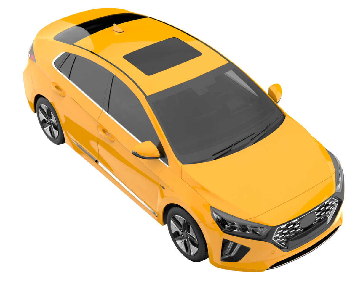 Modern car isolated on transparent background. 3d rendering - illustration png
