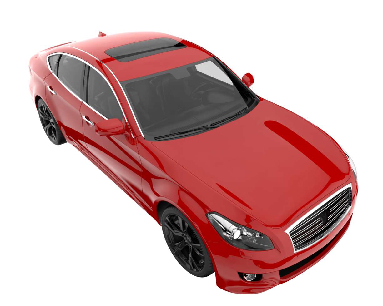 Modern car isolated on transparent background. 3d rendering - illustration png