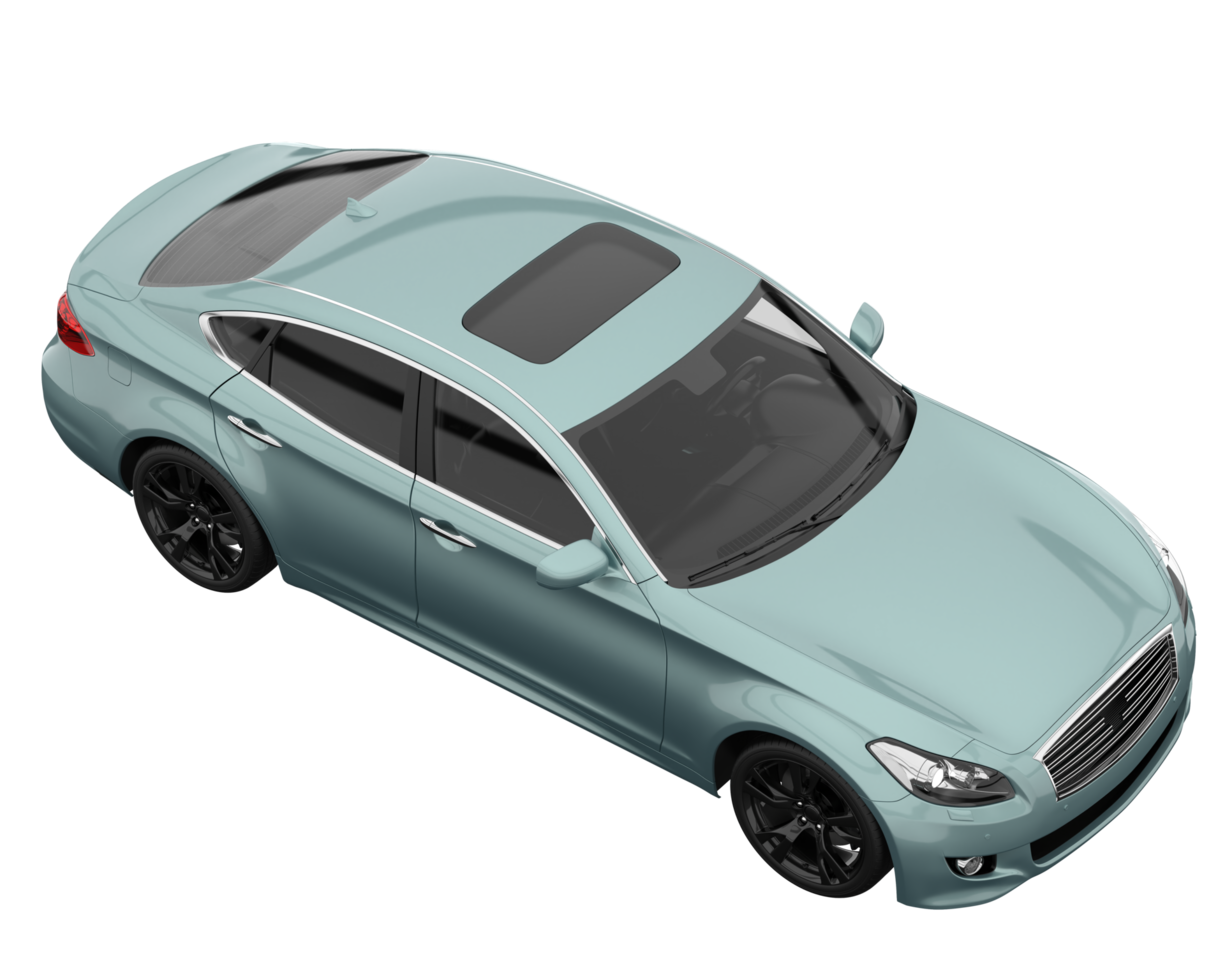 Modern car isolated on transparent background. 3d rendering - illustration png