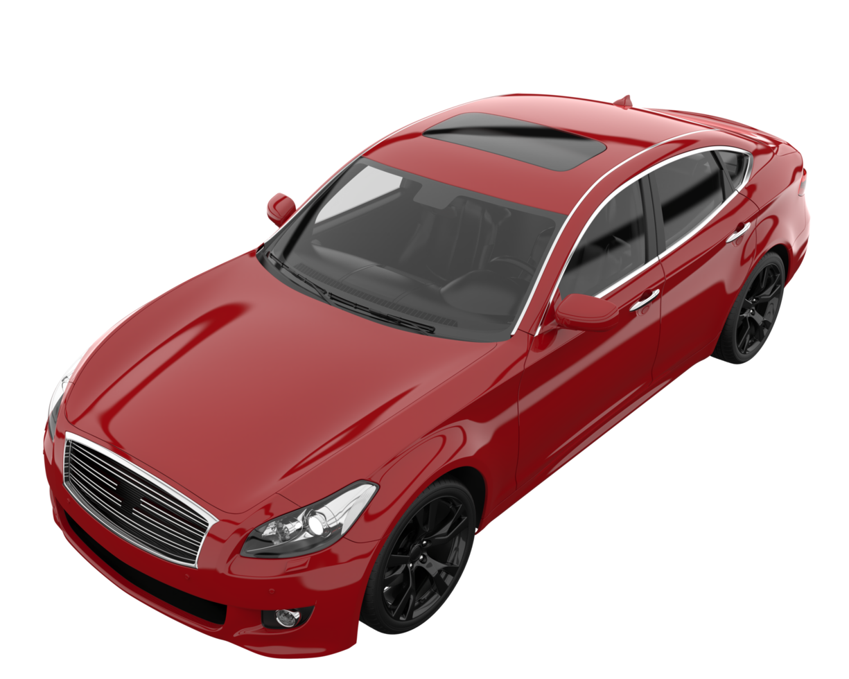 Modern car isolated on transparent background. 3d rendering - illustration png