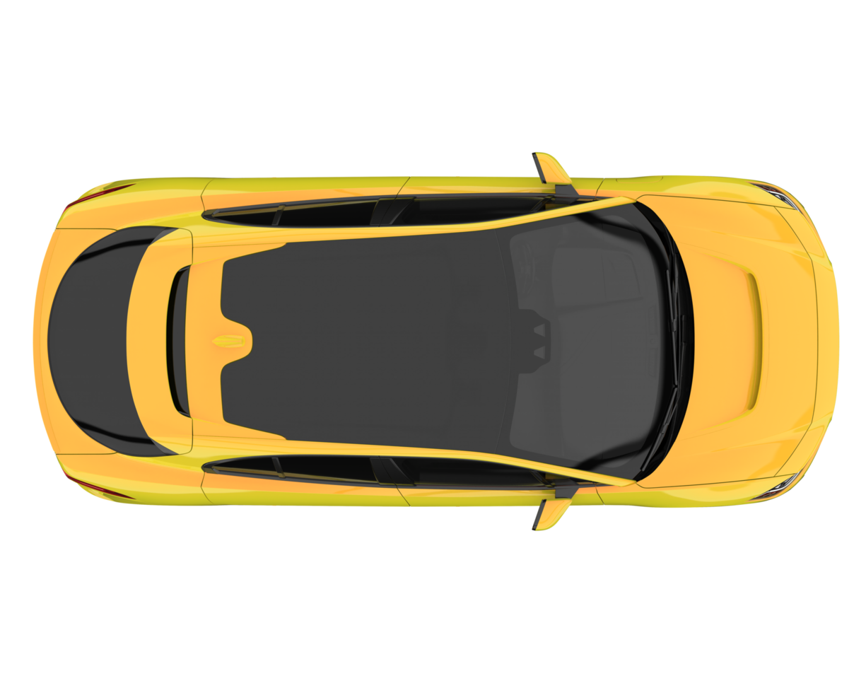 Modern car isolated on transparent background. 3d rendering - illustration png