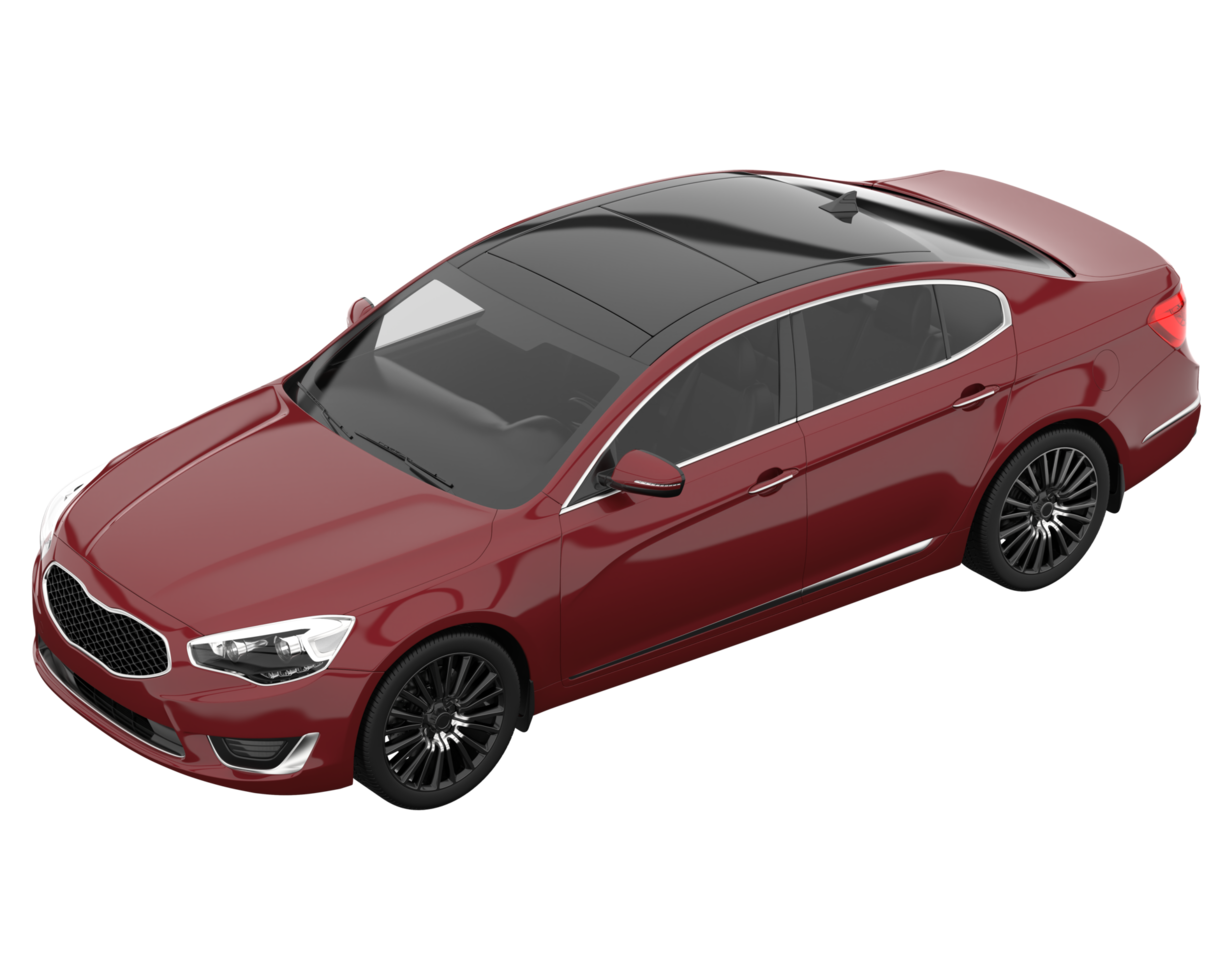 Modern car isolated on transparent background. 3d rendering - illustration png