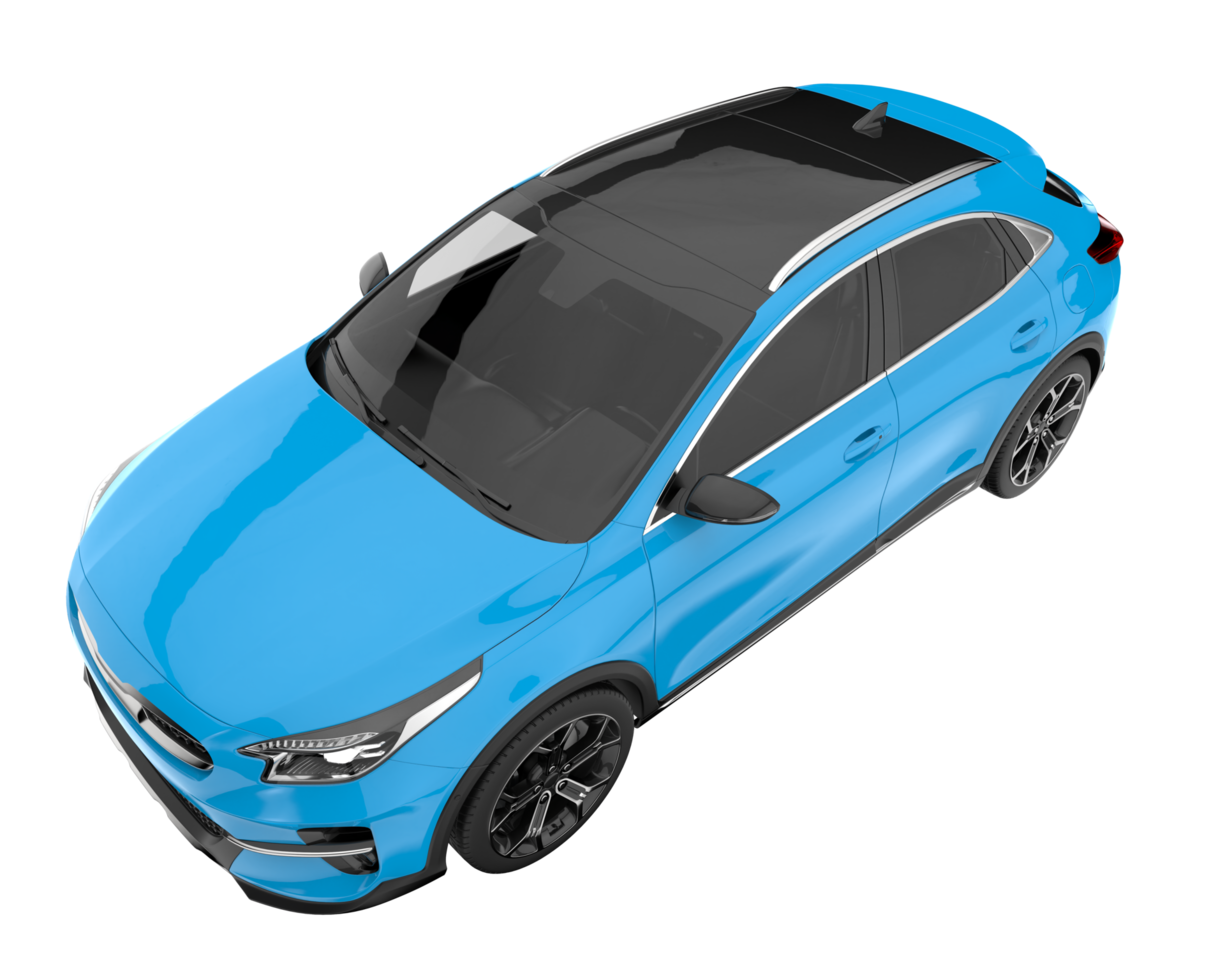 Modern car isolated on transparent background. 3d rendering - illustration png