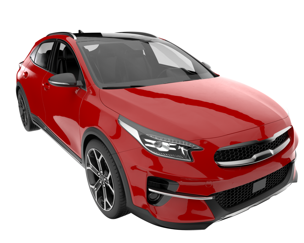 Modern car isolated on transparent background. 3d rendering - illustration png