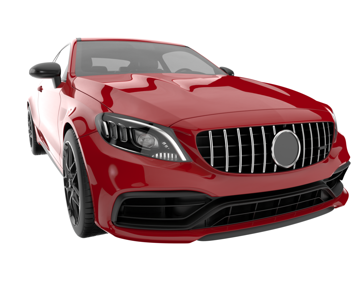 Modern car isolated on transparent background. 3d rendering - illustration png