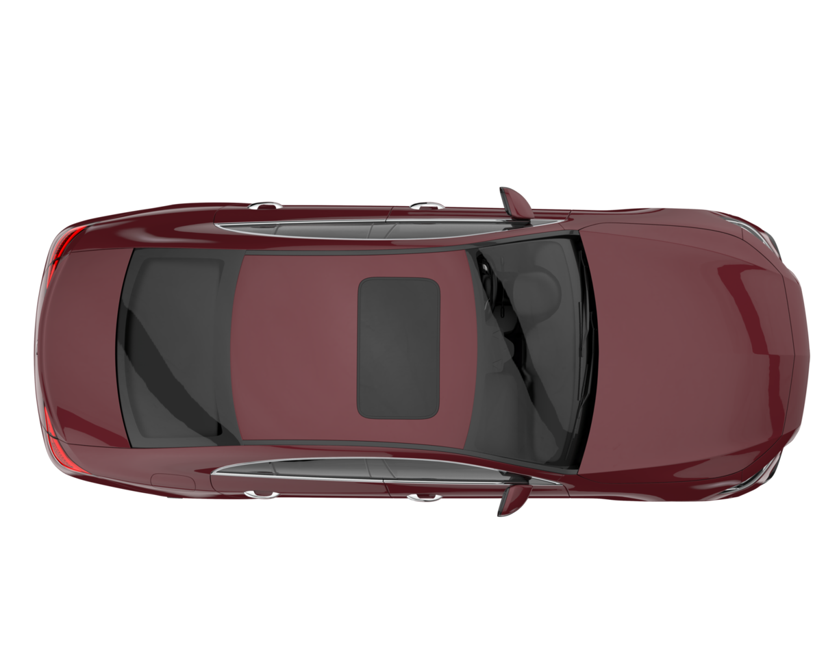 Modern car isolated on transparent background. 3d rendering - illustration png