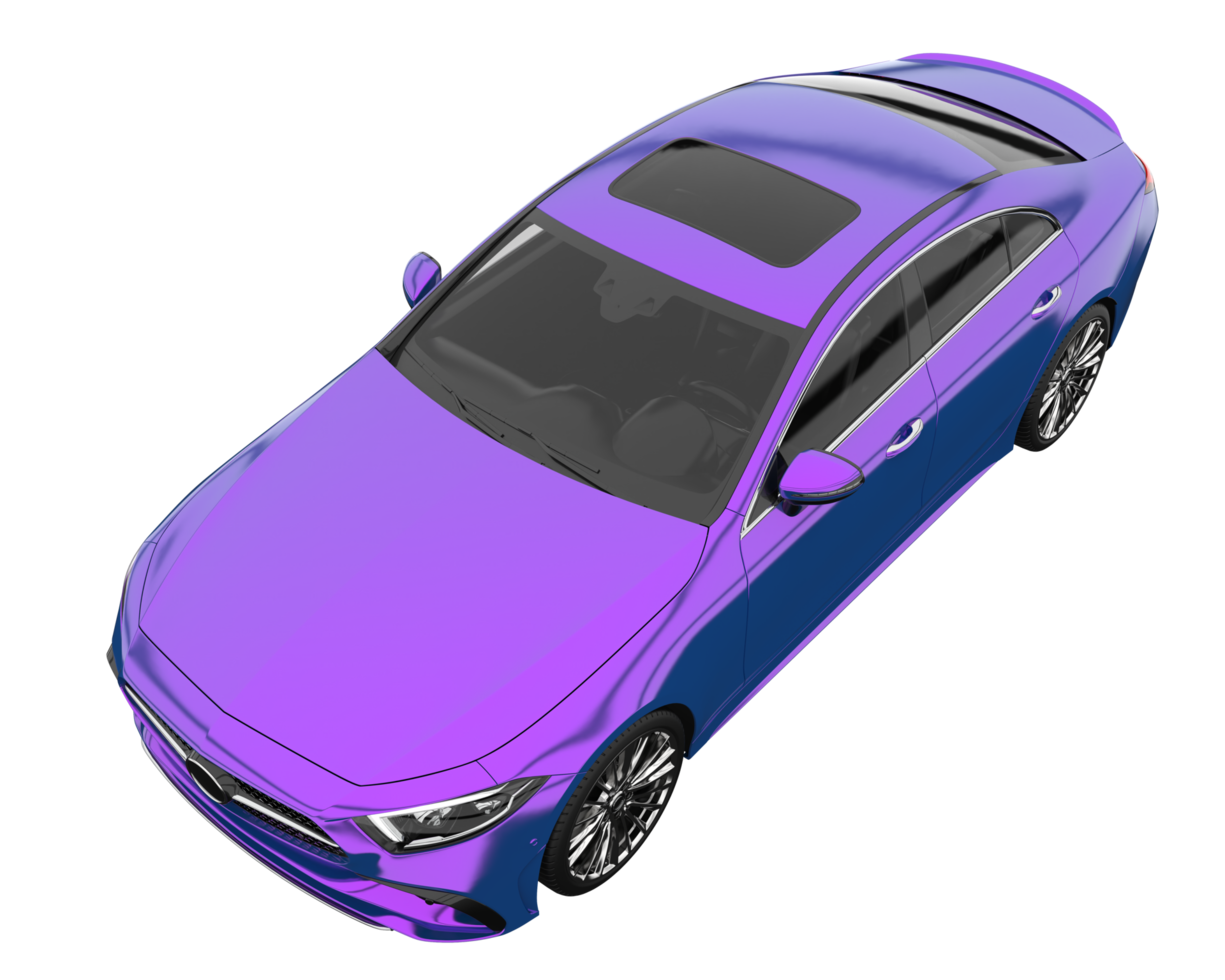 Modern car isolated on transparent background. 3d rendering - illustration png