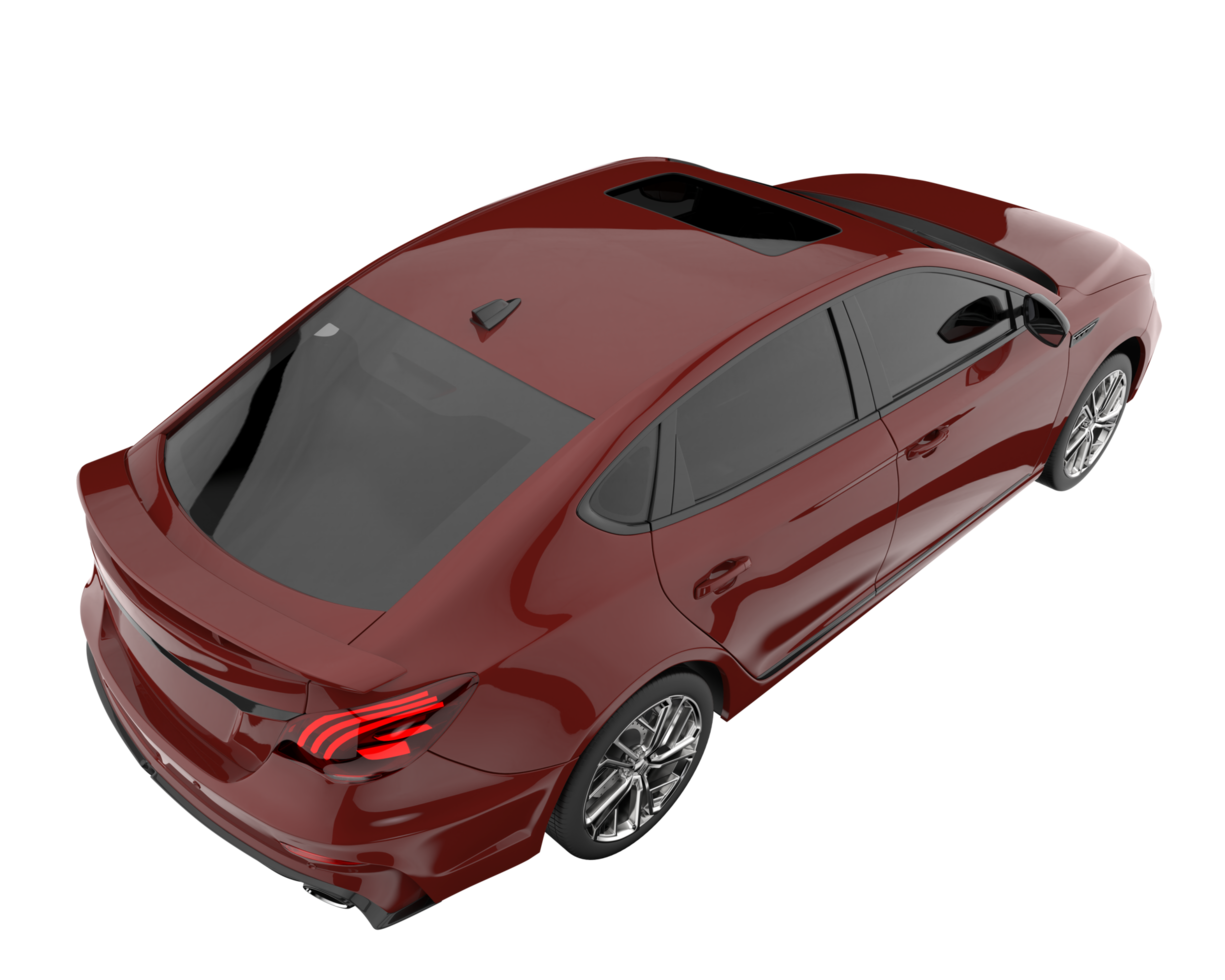 Modern car isolated on transparent background. 3d rendering - illustration png