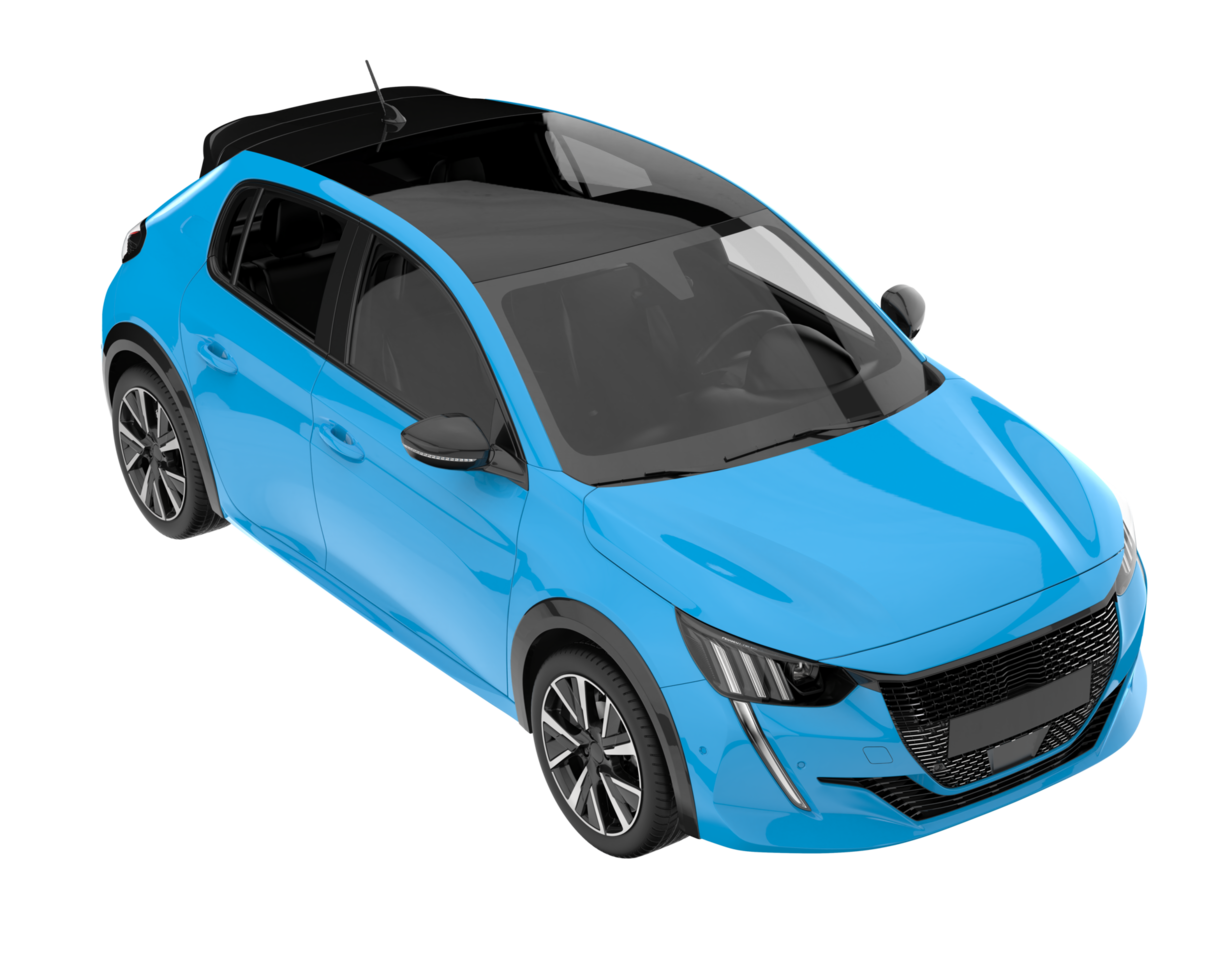 Modern car isolated on transparent background. 3d rendering - illustration png