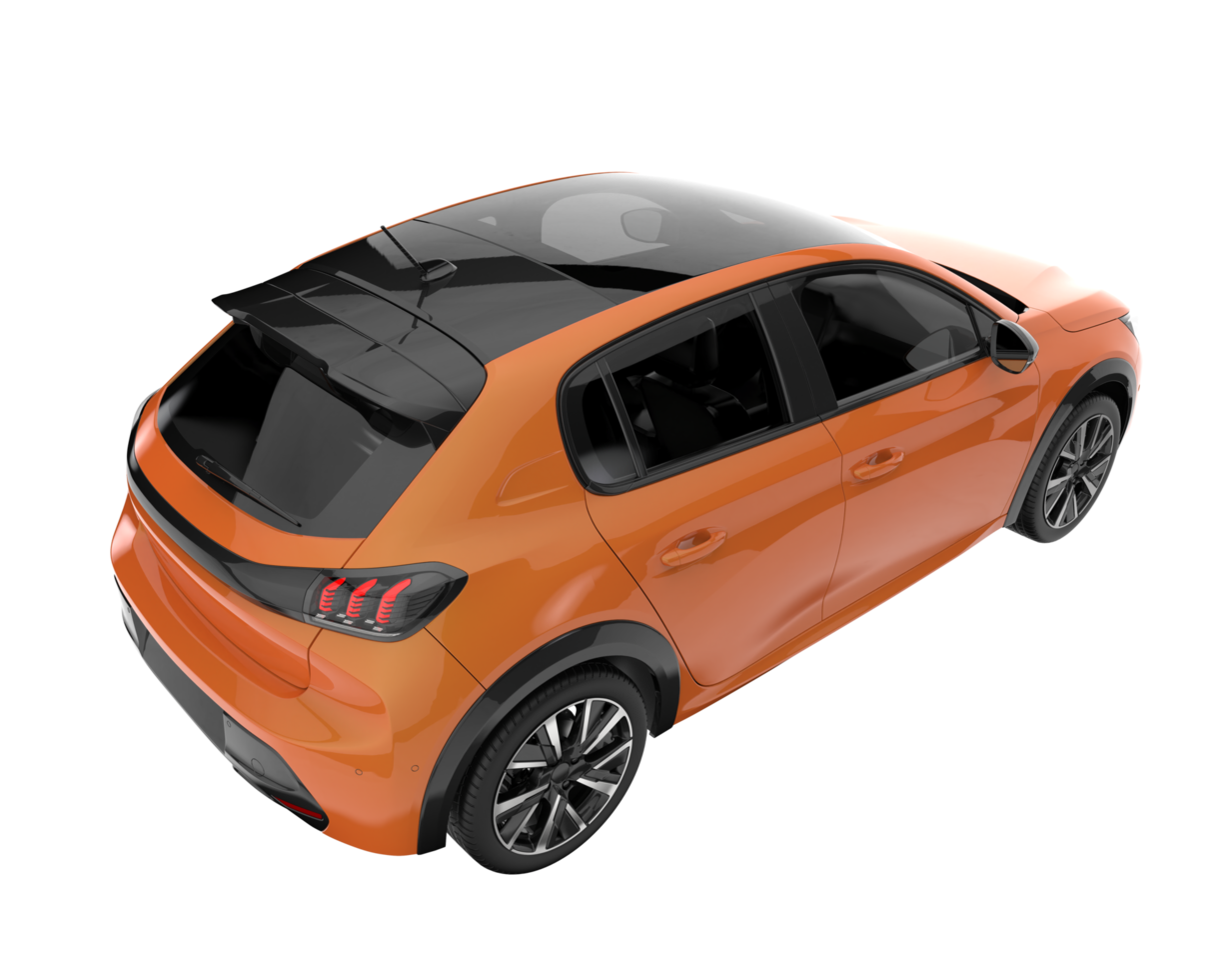 Modern car isolated on transparent background. 3d rendering - illustration png
