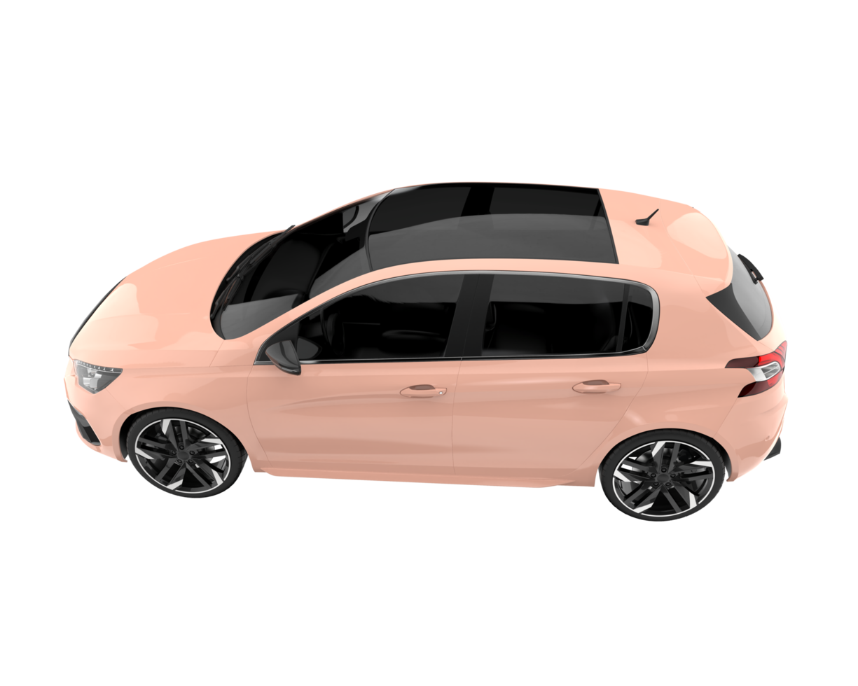 Modern car isolated on transparent background. 3d rendering - illustration png