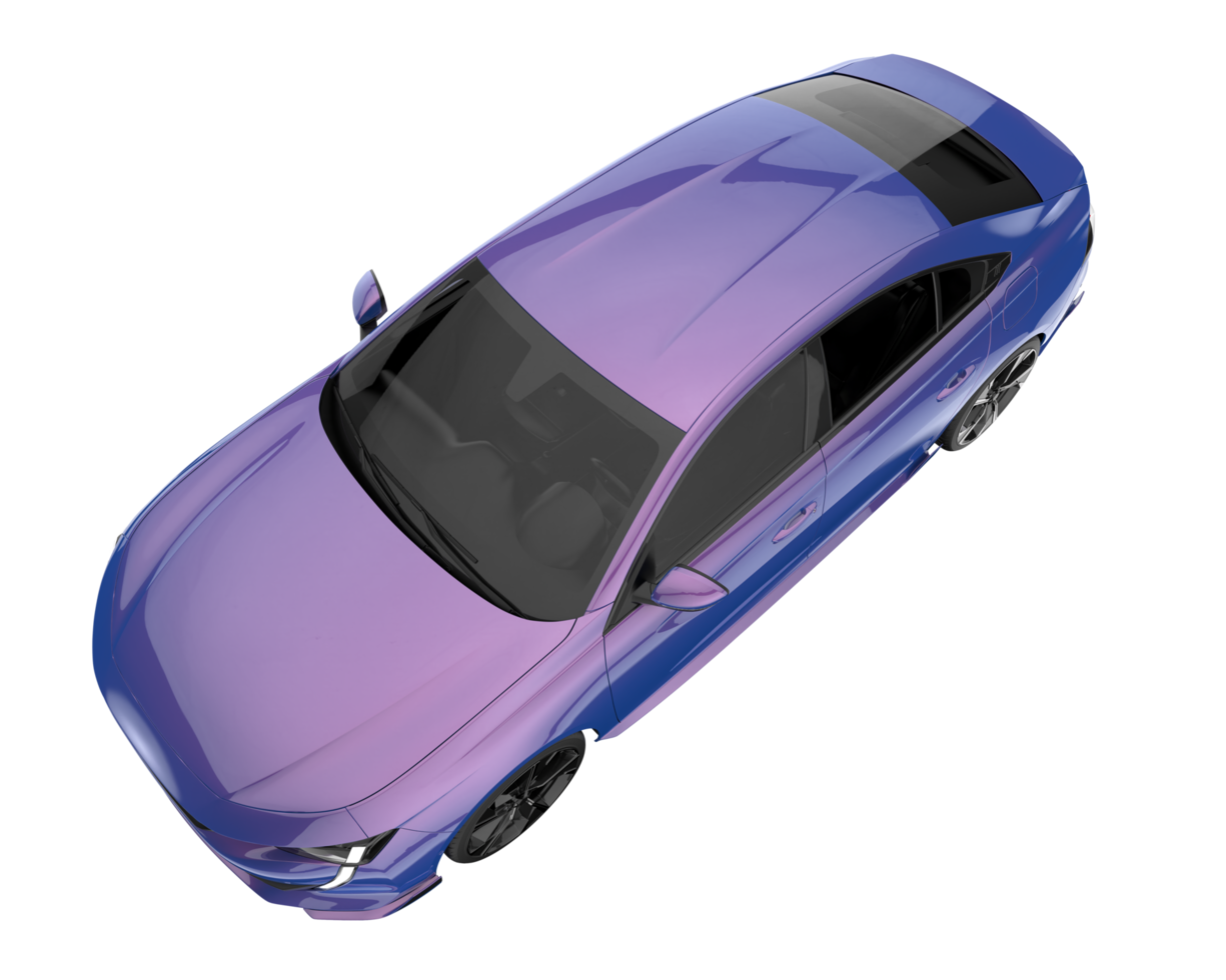 Modern car isolated on transparent background. 3d rendering - illustration png