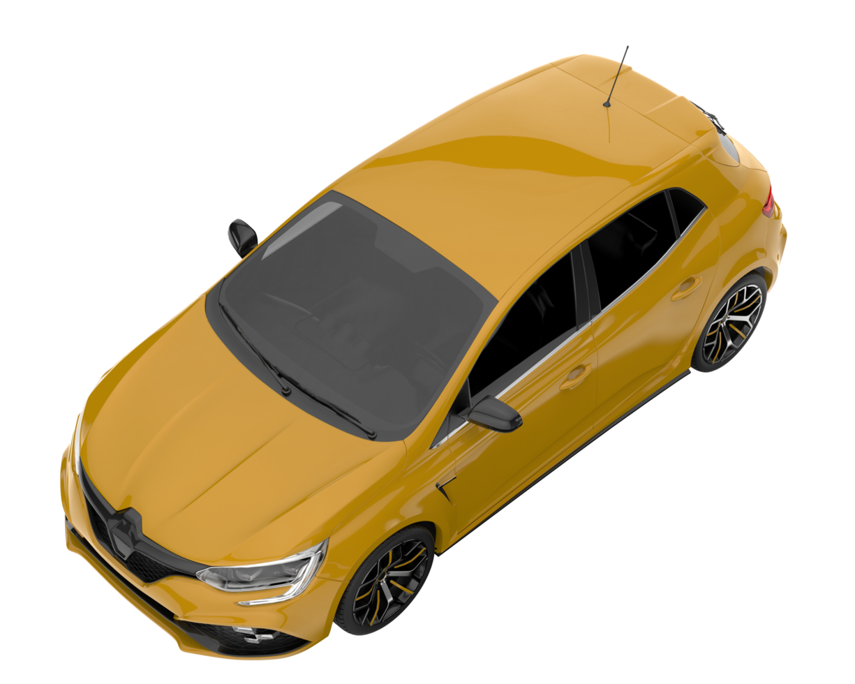 Modern car isolated on transparent background. 3d rendering - illustration png