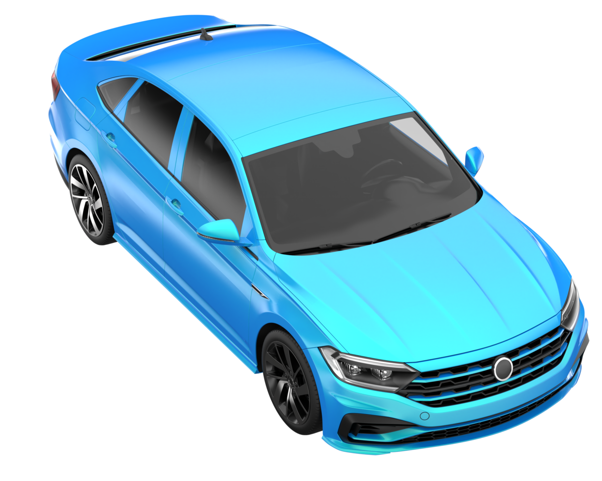 Modern car isolated on transparent background. 3d rendering - illustration png