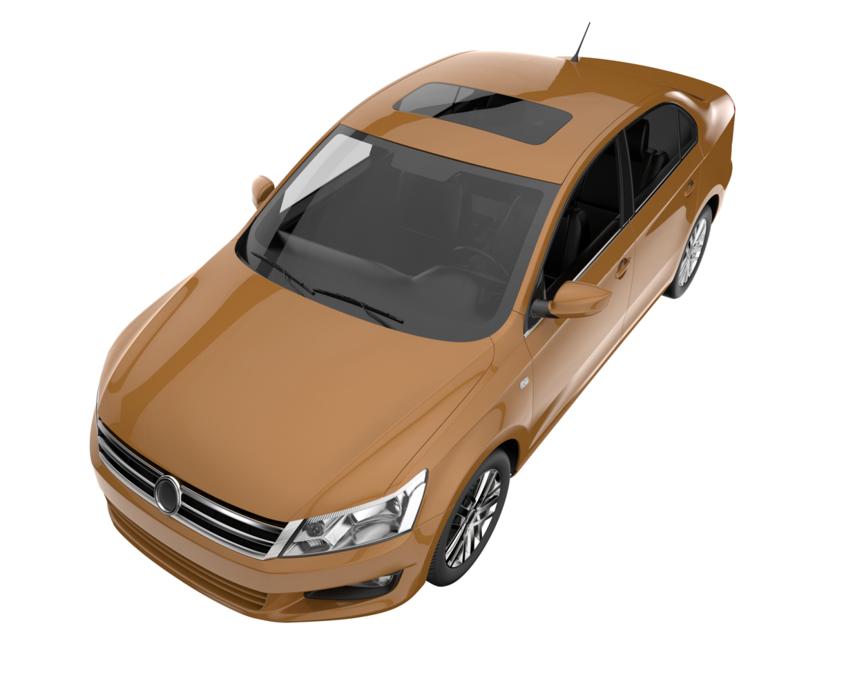 Modern car isolated on transparent background. 3d rendering - illustration png