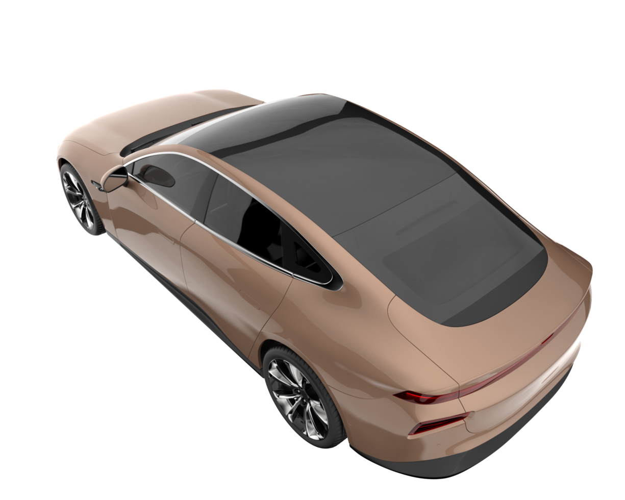 Modern car isolated on transparent background. 3d rendering - illustration png