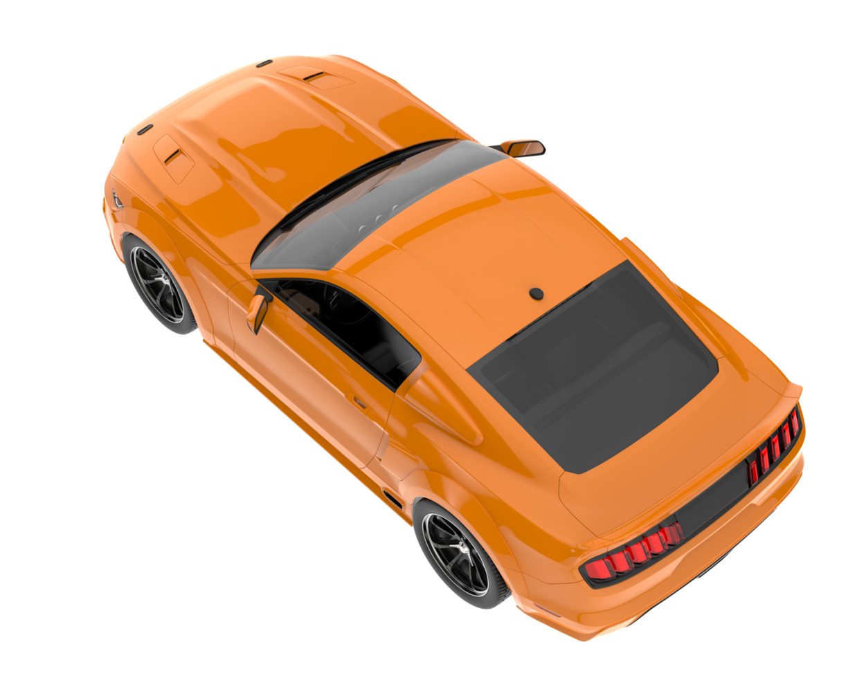 Muscle car isolated on transparent background. 3d rendering - illustration png