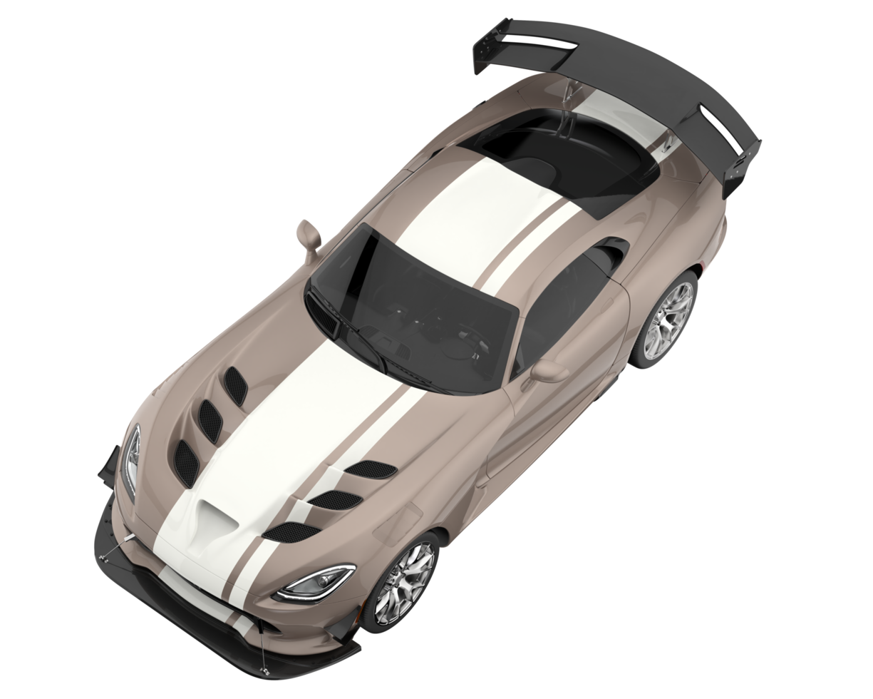 Muscle car isolated on transparent background. 3d rendering - illustration png