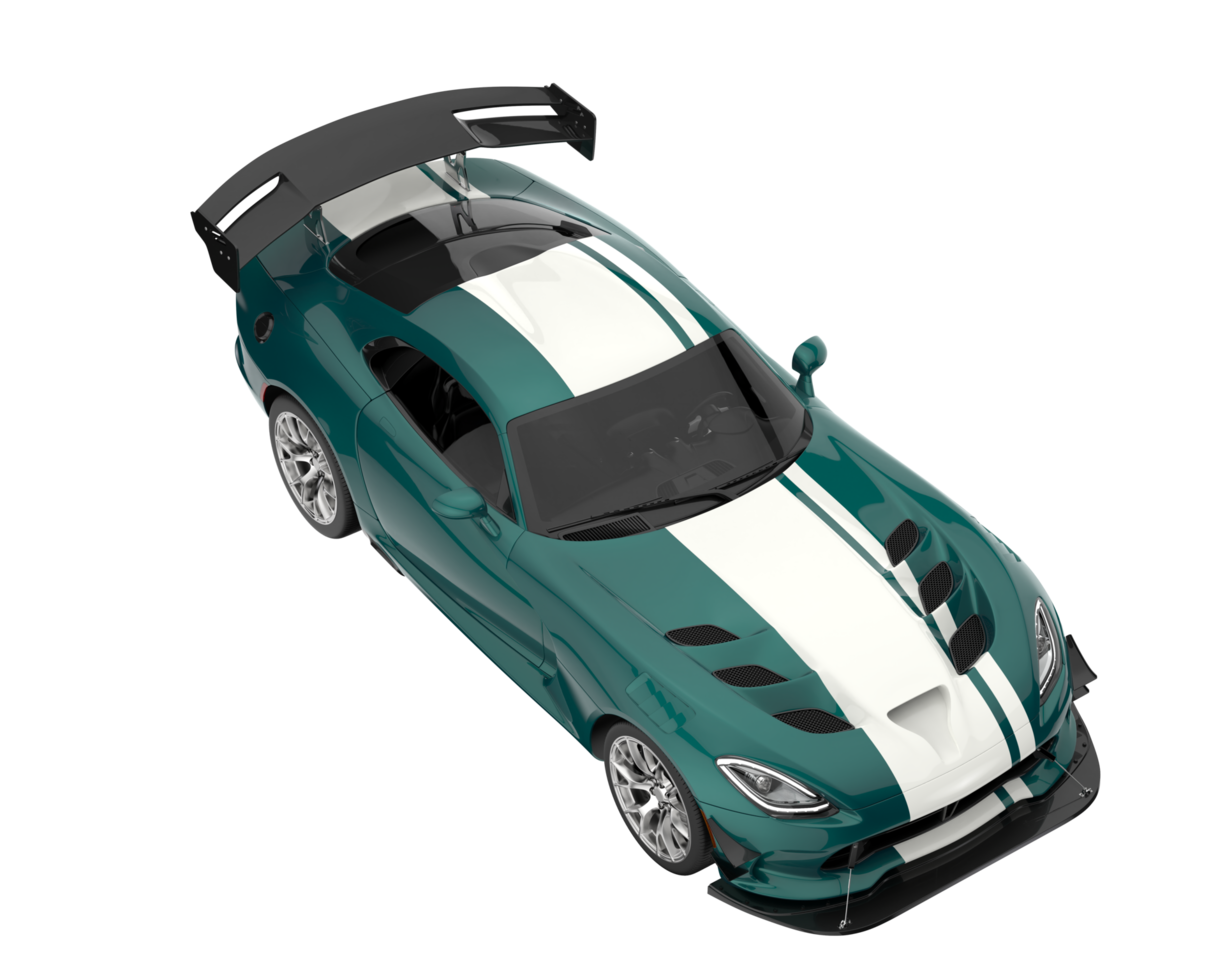 Muscle car isolated on transparent background. 3d rendering - illustration png